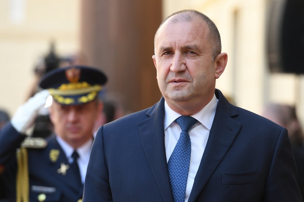 Prezident Zeman na Pražském hradě přivítal bulharského kolegu Rumena Radeva, (10.05.2022)