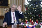 Prezident Miloš Zeman při Vánočním poselství