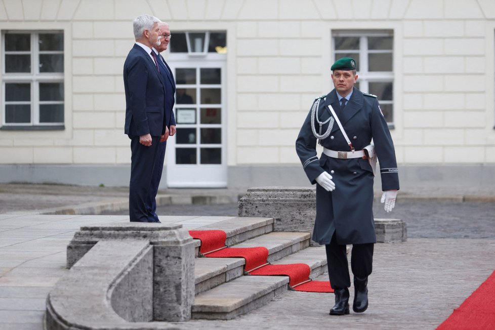 Český prezident Petr Pavel s manželkou Evou na návštěvě v Německu