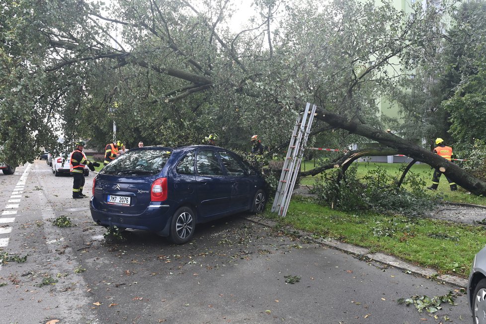 Hasiči v Olomouckém kraji evidovali kvůli silným bouřkám bezmála 160 případů