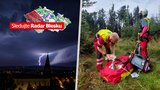 Nejsilnější bouřky letošní sezóny: Pád stromu na člověka, evakuace 16 lidí na Vysočině. Sledujte radar Blesku