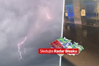 Silné bouřky řádí na jihu Čech. Na Moravě spadlý strom zranil muže. Sledujte radar Blesku