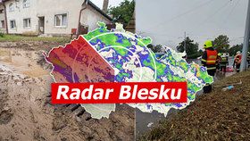 Na severovýchod Česka se řítí přívalové deště, sledujte radar