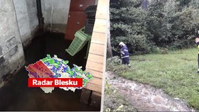 Východ Česka bičují silné bouřky, sledujte radar Blesku. V Brně lijáky zatopily centrum