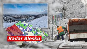 Česko sevřel mráz a přidá se další sněžení. Šumava hlásí -25 °C, sledujte radar Blesku