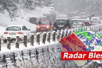 Vydatné sněžení zasáhlo Česko, hrozí i lavinové nebezpečí. Sledujte radar Blesku
