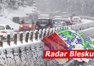 Metr sněhu a lavinové nebezpečí: Česko přes noc zasypal sníh. Sledujte radar Blesku