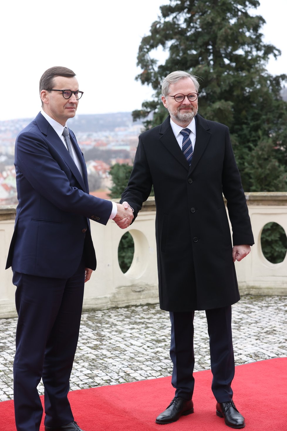 Český premiér Petr Fiala se svým polským protějškem Mateuszem Morawieckým