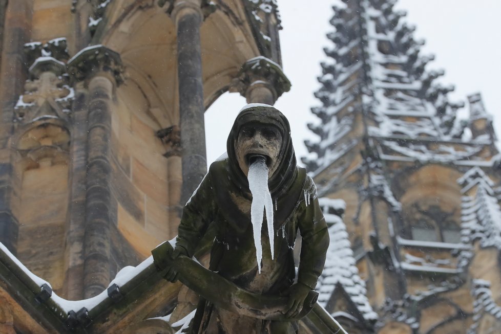 Sníh v Praze, (2.12.2023).