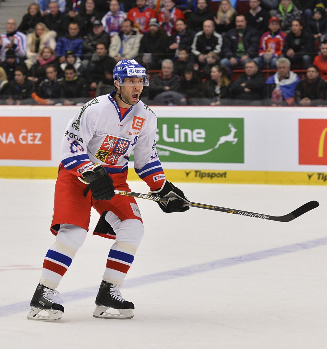 Útočník Martin Ručinský se stal nejstarším hráčem, který kdy nastoupil za českou reprezentaci