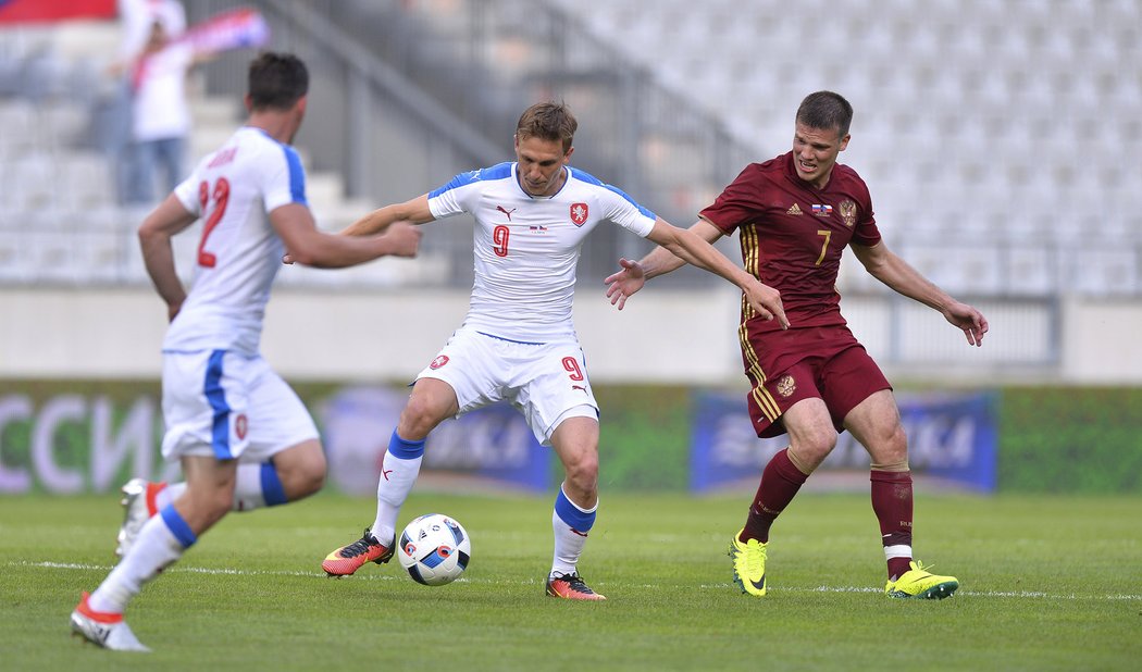 Česká reprezentace porazila v přípravě Rusko 2:1