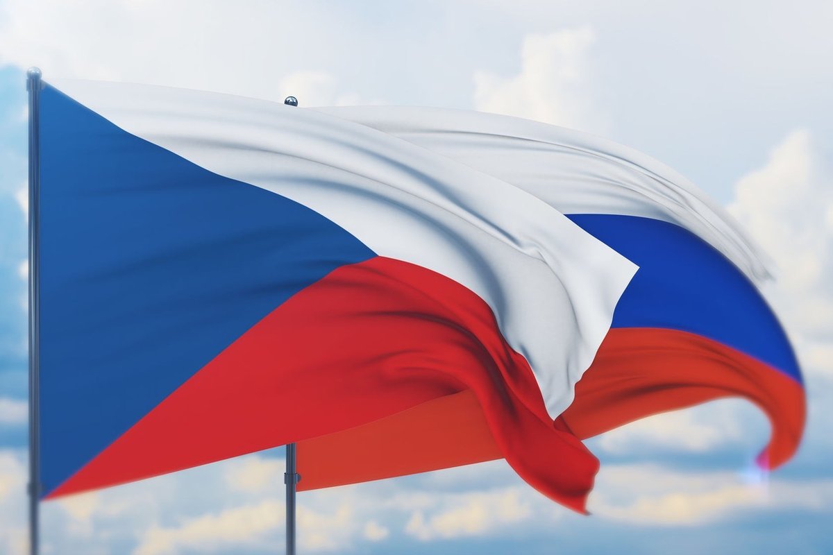 Vlajky Česka a Ruska