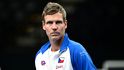 Trénink českých tenistl v O2 areně před utkáním Davis Cupu s USA