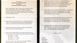 Dokument: Kompletní znění mnichovské dohody z roku 1938, která zničila Československo