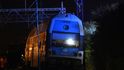 Nabouraný vlak u Českého Brodu
