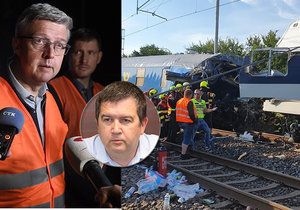 K nehodě vlaků u Českého Brodu se vyjadřují i vicepremiéři Havlíček a Hamáček