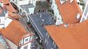 Český Krumlov ze zámecké věže.