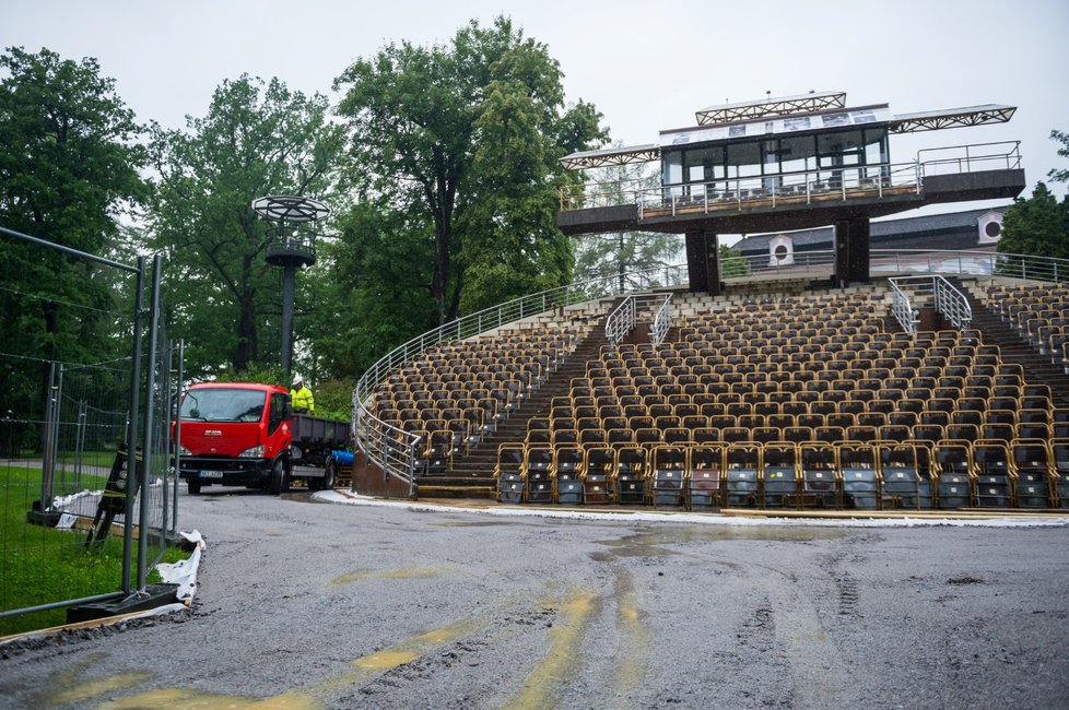 Jihočeské divadlo zahájilo 10. června 2020 rekonstrukci otáčivého hlediště v Českém Krumlově.