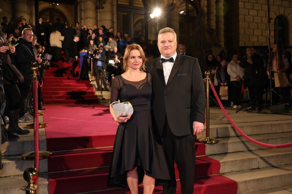 Český lev 2024: Tomáš Jeřábek s manželkou