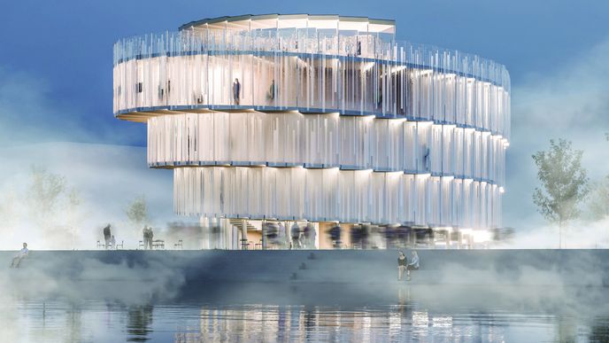 Vítězný návrh na český pavilon na Expo v Ósace v roce 2025 od Apropos Architects.