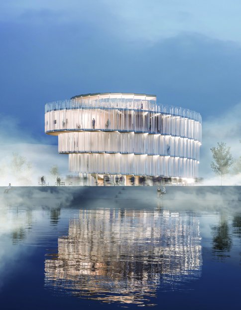Vítězný návrh na český pavilon na EXPO v Ósace v roce 2025 od Apropos Architects.
