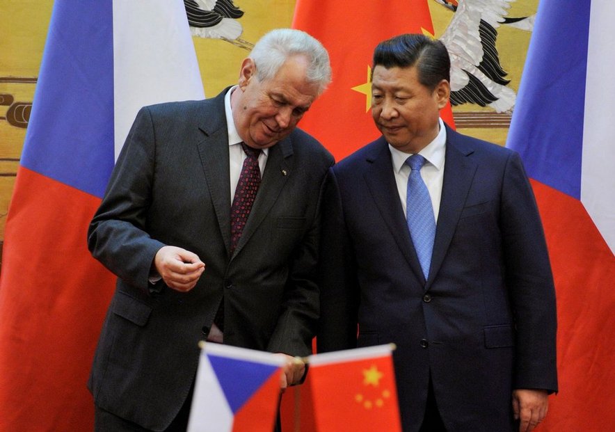 český prezident Miloš Zeman a čínská hlava státu Si Ťin-pching