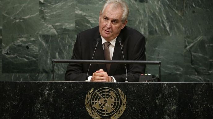 Český prezident Miloš Zeman na Valném shromáždění OSN