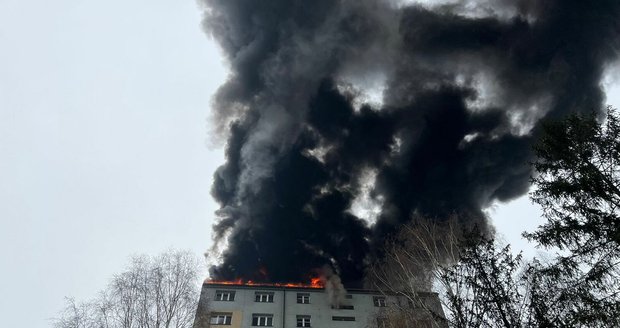 Český Těšín: Mohutný požár paneláku, 6 zraněných! Lidé slyšeli výbuch