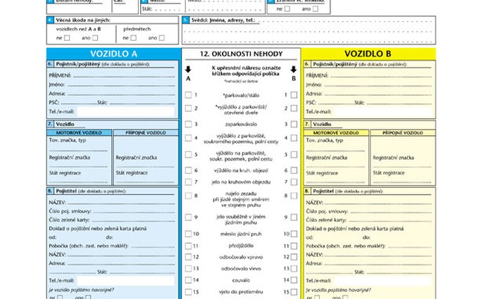 Záznam o dopravní nehodě: Víte, jak ho správně vyplnit? | auto.cz