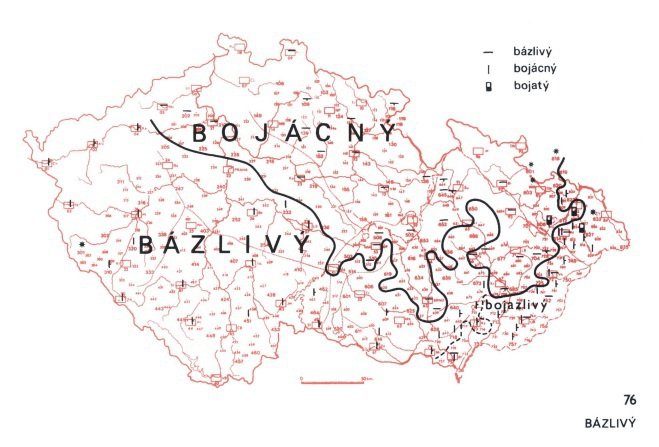 Jazykové mapy ukazují, jak se liší slovní zásoba v různých regionech.