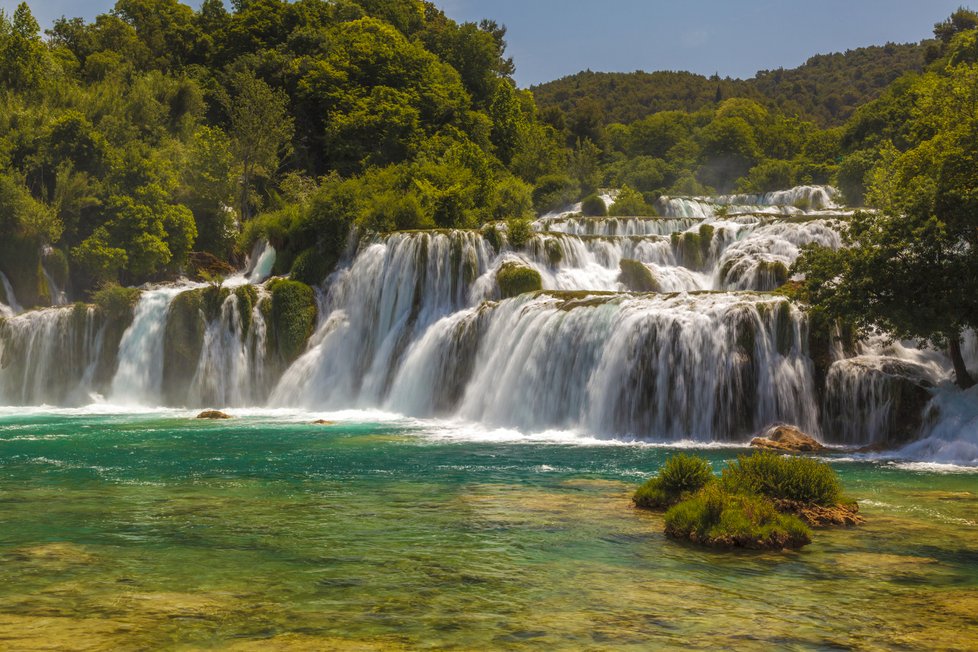 Travertinové vodopády v národním parku Krka