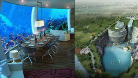 Unikátní luxusní hotel v Číně: Nejlepší apartmány budou pod vodou!