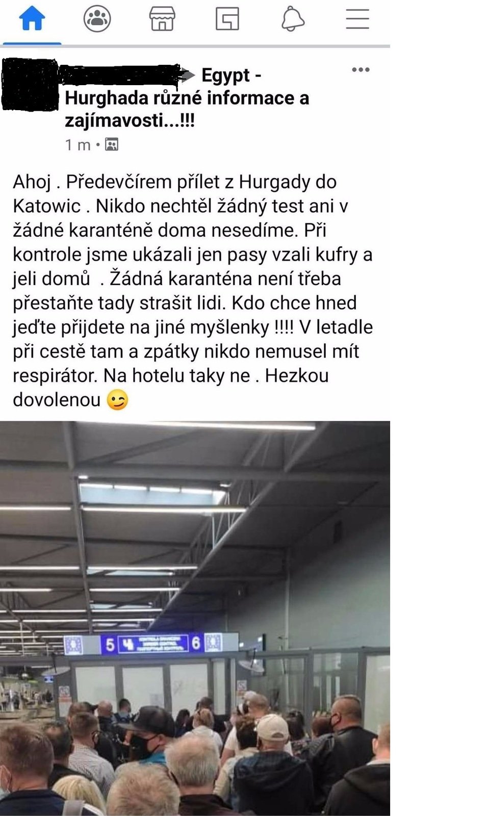 Češi obcházejí nařízení při návratu ze zemí s vysokým rizikem nákazy a chlubí se s tím na sociálních sítích