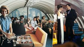 Zlatá éra létání: Pohodlná sedadla, příjemné letušky, a dokonce i pianista! Podívejte se, o co jste přišli