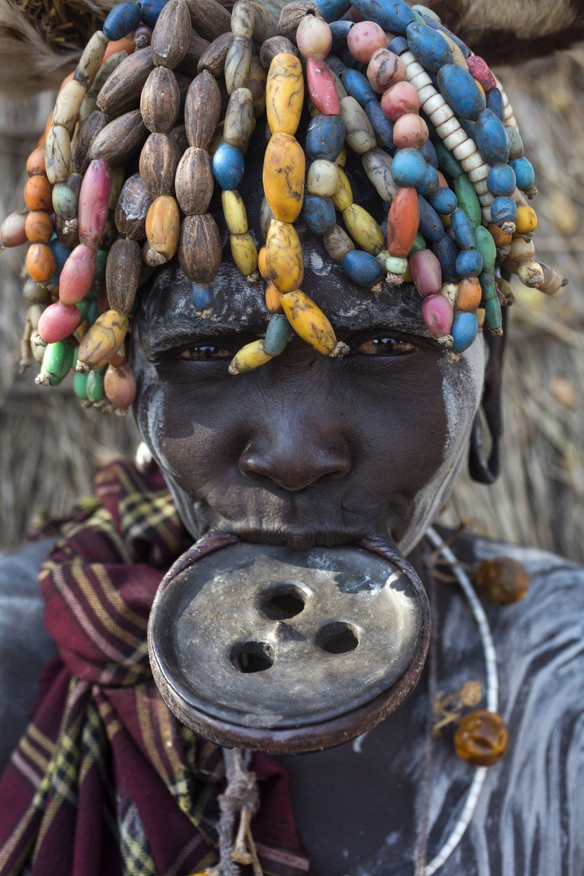 Etiopský kmen Mursiů
