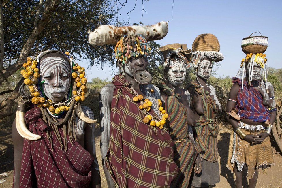 Etiopský kmen Mursiů