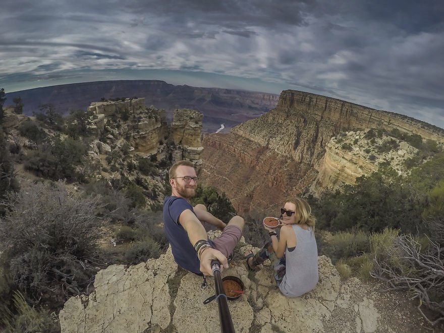 Karol a Aleksandra u amerického Grand Canyonu