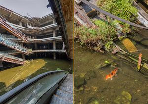 Opuštěné obchodní centrum v Bangkoku