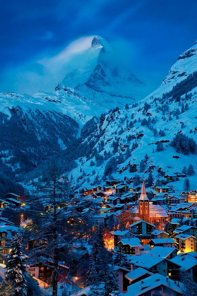 Horské středisko Zermatt ve Švýcarsku má pohádkovou atmosféru