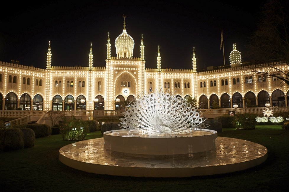 Vánoce v zábavním parku Tivoli Gardens – Kodaň, Dánsko