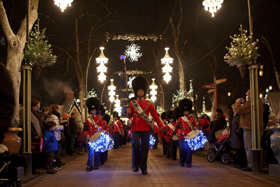 Vánoce v zábavním parku Tivoli Gardens – Kodaň, Dánsko