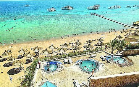 Pláže v egyptské Hurgadě.