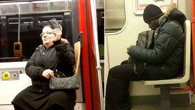Lidé rádi fotí či natáčí ostatní cestující a záběry pak umisťují na internet. Hvězdami se stala i Jana či muž v metru.