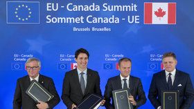 Komplexní hospodářskou a obchodní dohodu (CETA) mezi EU a Kanadou podepsaly obě strany v Bruselu.