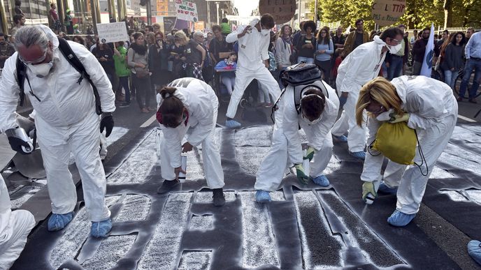 Protesty proti dohodě EU-Kanada CETA