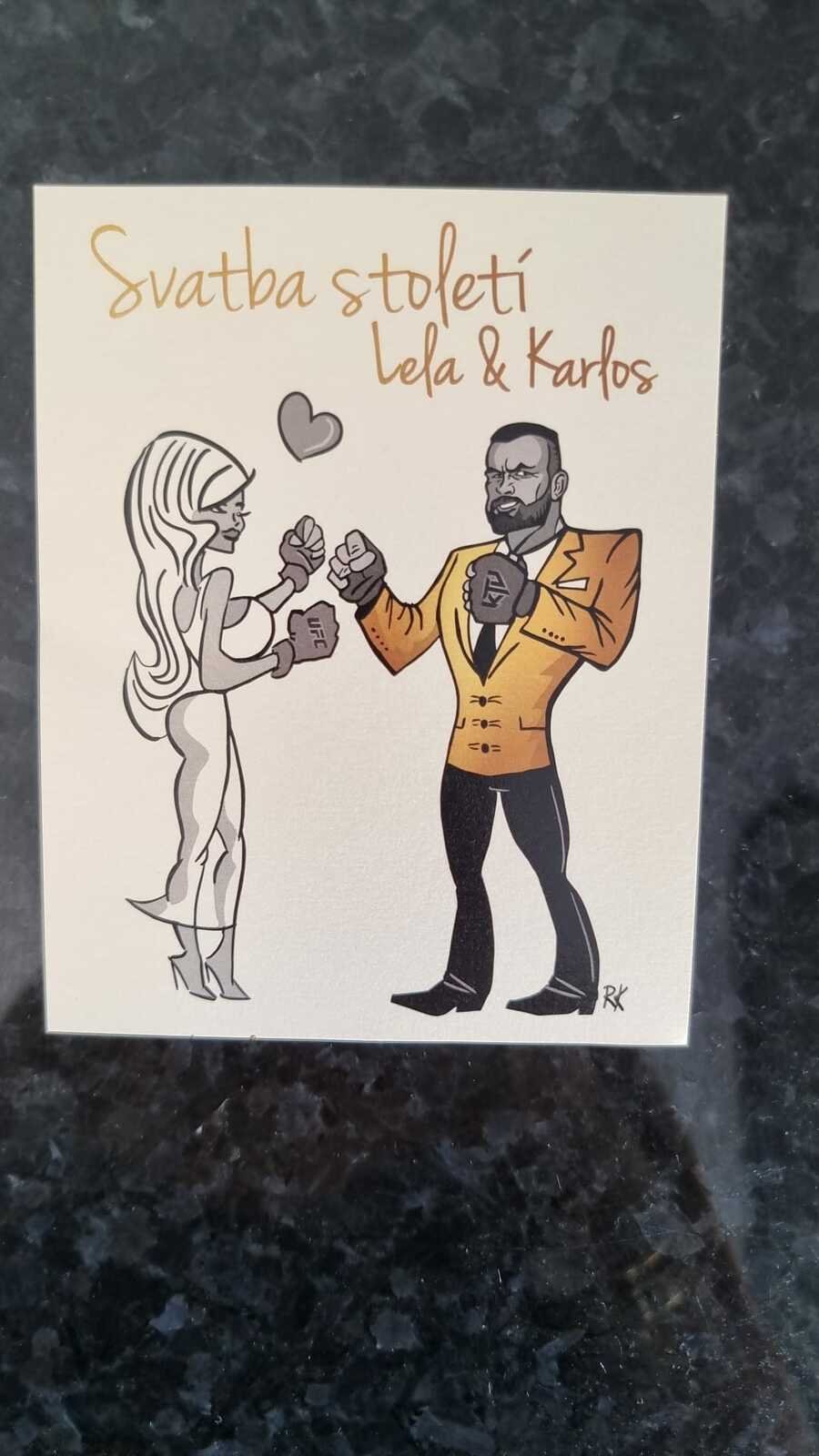 Svatební oznámení Lely a Karlose.