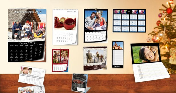 Ze svých fotografií můžete vytvořit různé předměty, např. kalendáře
