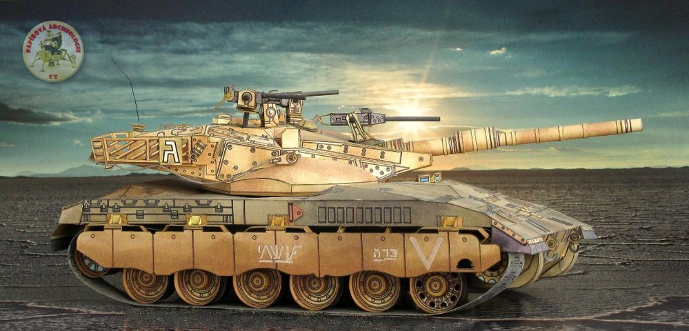 Izraelský tank Merkava II (2) je jedním z nejrozsáhlejších modelů bojové techniky