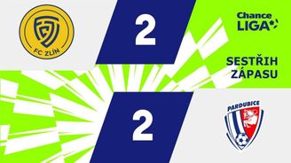 SESTŘIH: Zlín - Pardubice 2:2. Východočeši potřetí v řadě neprohráli, dvakrát se trefil Patrák SESTŘIH: Zlín - Pardubice 2:2. Východočeši potřetí v řadě neprohráli, dvakrát se trefil Patrák