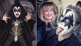 Stačilo pár hodin práce šikovných maskérů a zrodil se Gene Simmons (65) ze skupiny Kiss. Jen málokdo by hádal, že se pod strašidelnou maskou ukrývá křehká Chantal Poullain (58).